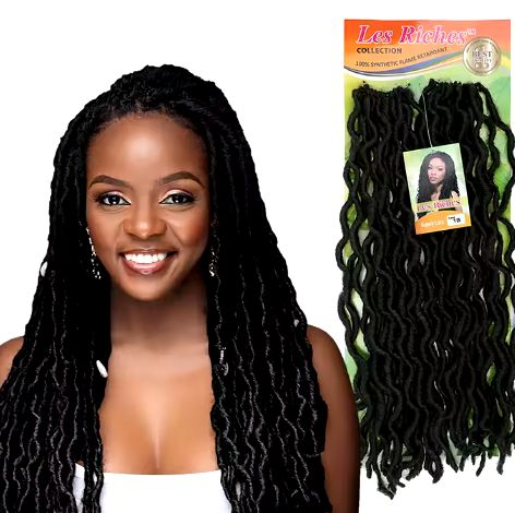2PCS CRO-ALLISON CHROCHET LOCS -24'' COLOR 1B 280g