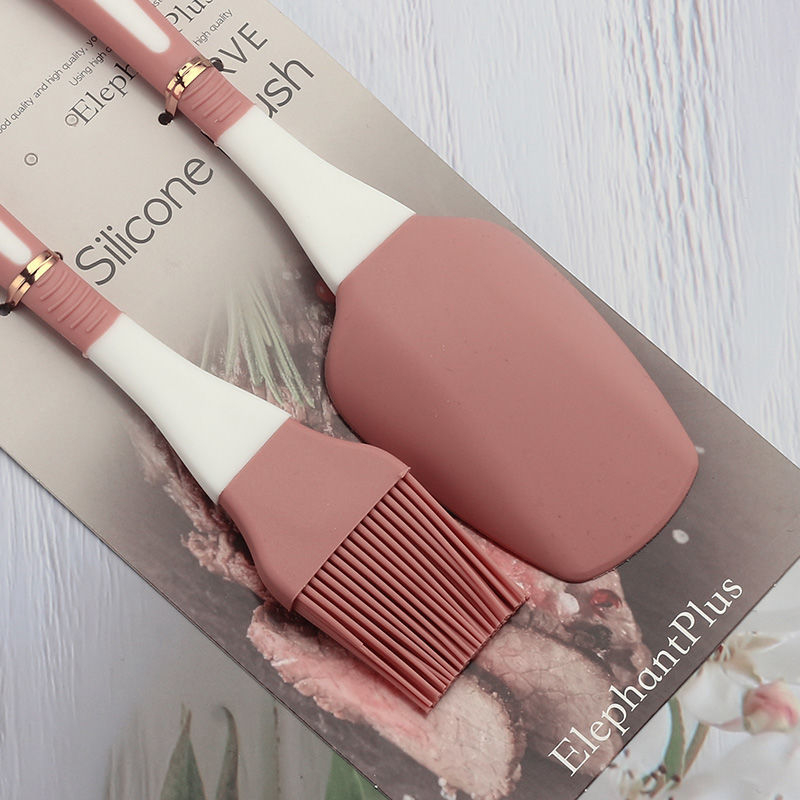 Korean silicone oil brush scraper set high temperature resistant silicone clips food clips baking tools non-stick special spatula

