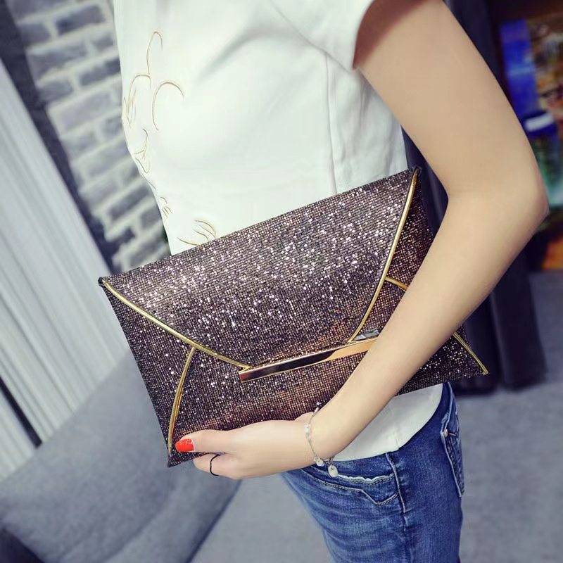 Women's Clutch Bags Fashion bright diamond Square Bag 