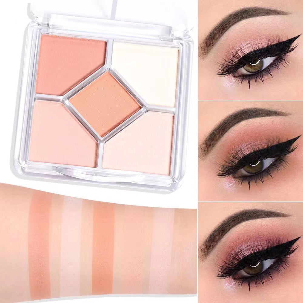 5 Colors Eyeshadow Palette Waterproof Glitter Matte Eyeshadow Pallete Shimmer Diamond Sequins Women Eye Makeup Pigment