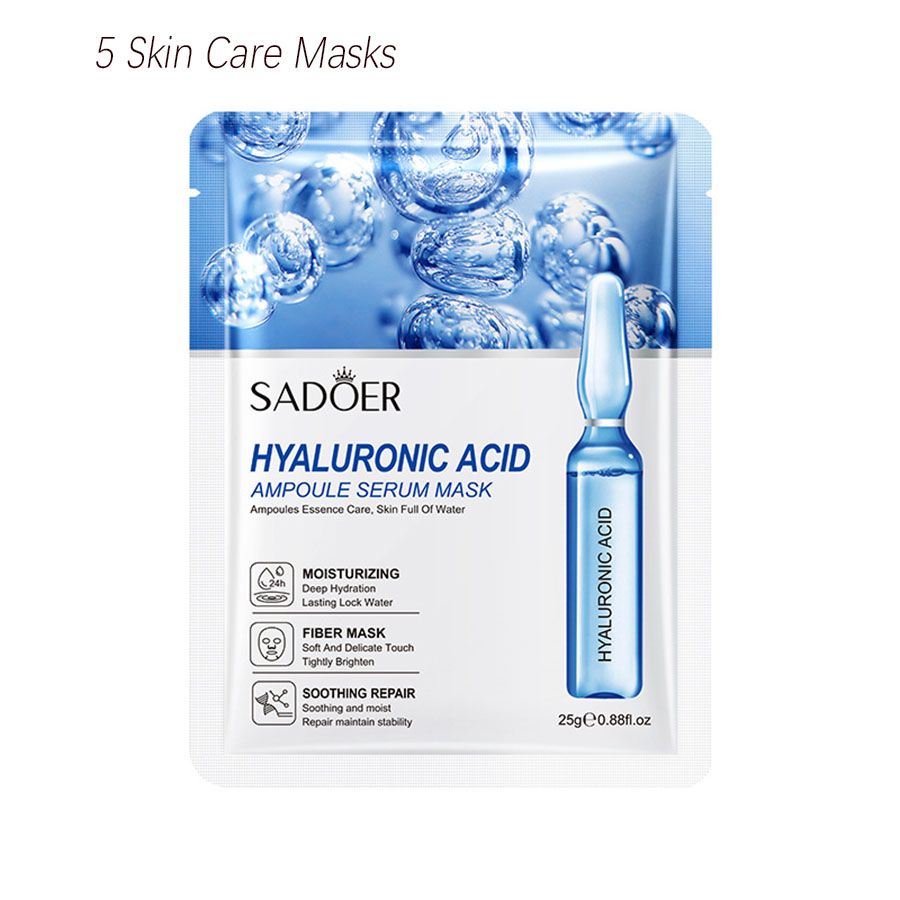 Hyaluronic Acid Ampoule Essence Mask Hydrating Moisturising Repairing Pore Shrinking Mask Cleanser Facial Mask 