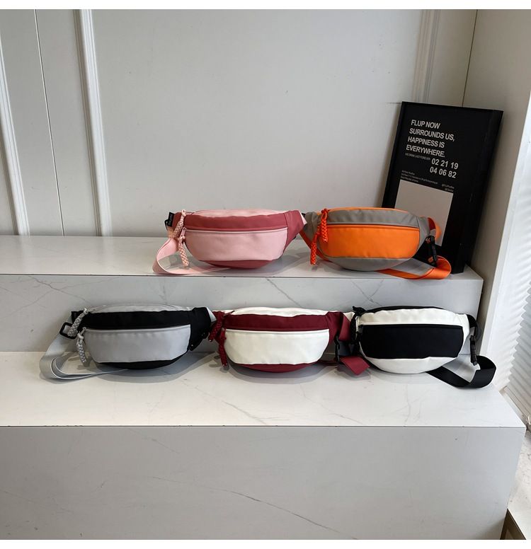 Color Contrast Crossbody Chest Bag for Women Minimalist Casual Sling Bag Lightweight Sports Waist Fanny Pack Multifunctional Phone Belt Bag Unisex Student Daily Outdoor Travel Shoulder Bag