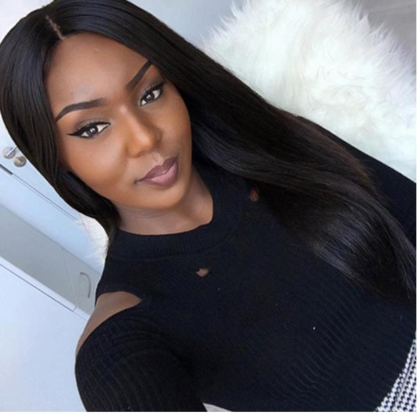 NANO Wigs Long Synthetic Wig Middle Parting Natural Hairpiece Heat Resistant Fiber Cosplay Wig Dark Brown