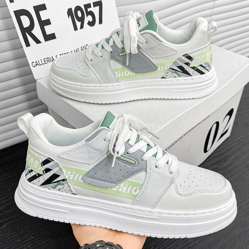 Men's shoes spring all casual fashion brand board shoes male network red explosive junior high school students sports increase small white tide shoes 9993