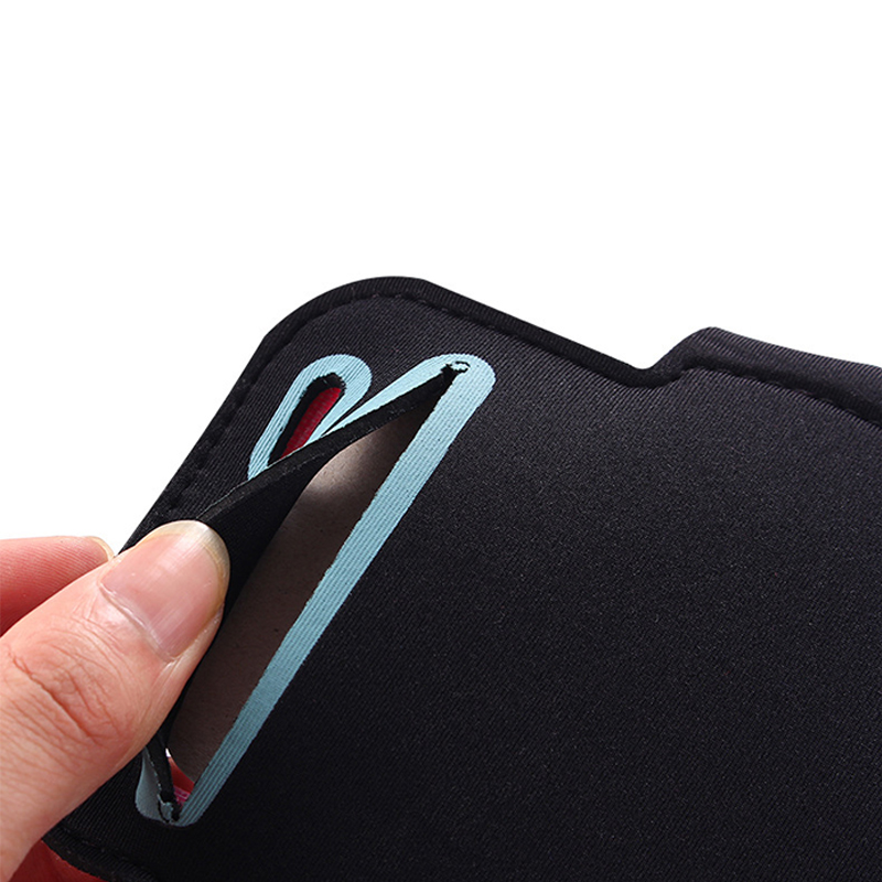 Water Resistant Large Cell Phone Armband Pouch Case with Adjustable Elastic Band & Key Slot for 6.35'' Phone