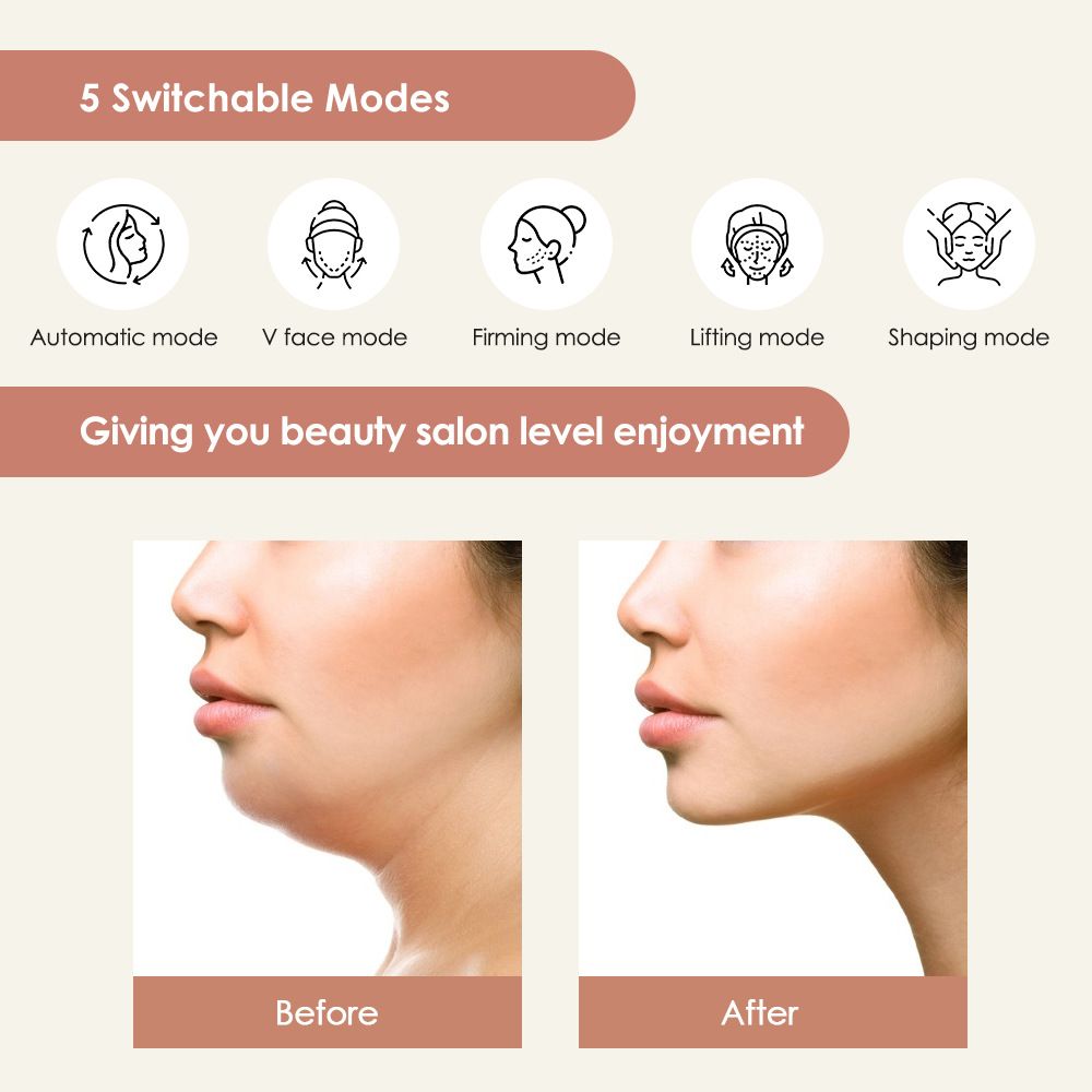 12 level face micro current beauty lifting and tightening facial massage device, small V-face slimming double chin