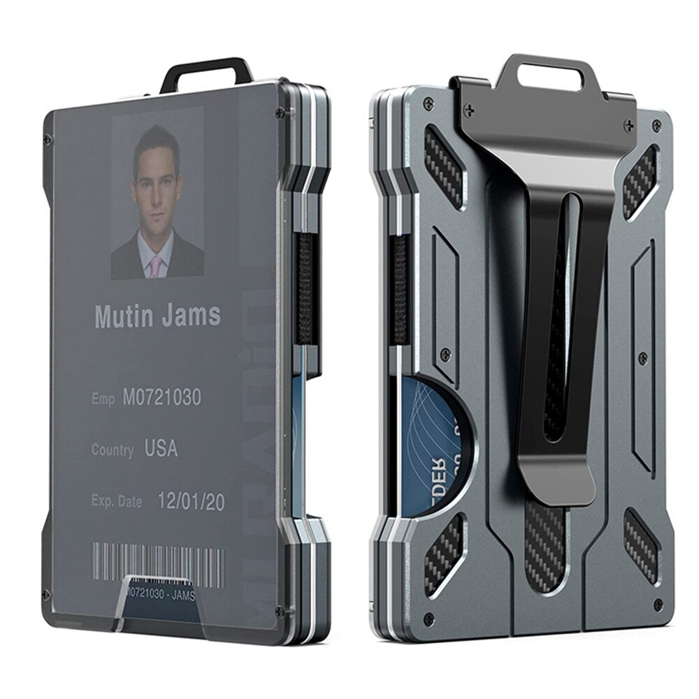 SZ-888# Wallet For Men Outdoor Card Holder Practical Tactical Magsafe Aluminum Fashion Mini Smart Magic Wallet Holds Up 15 Cards