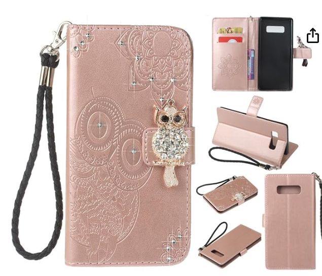 Classic Wallet Rose Gold owl model Leather Samsung Galaxy Mobile Phone Bags Flip Cover Accessories for Samsung Galaxy