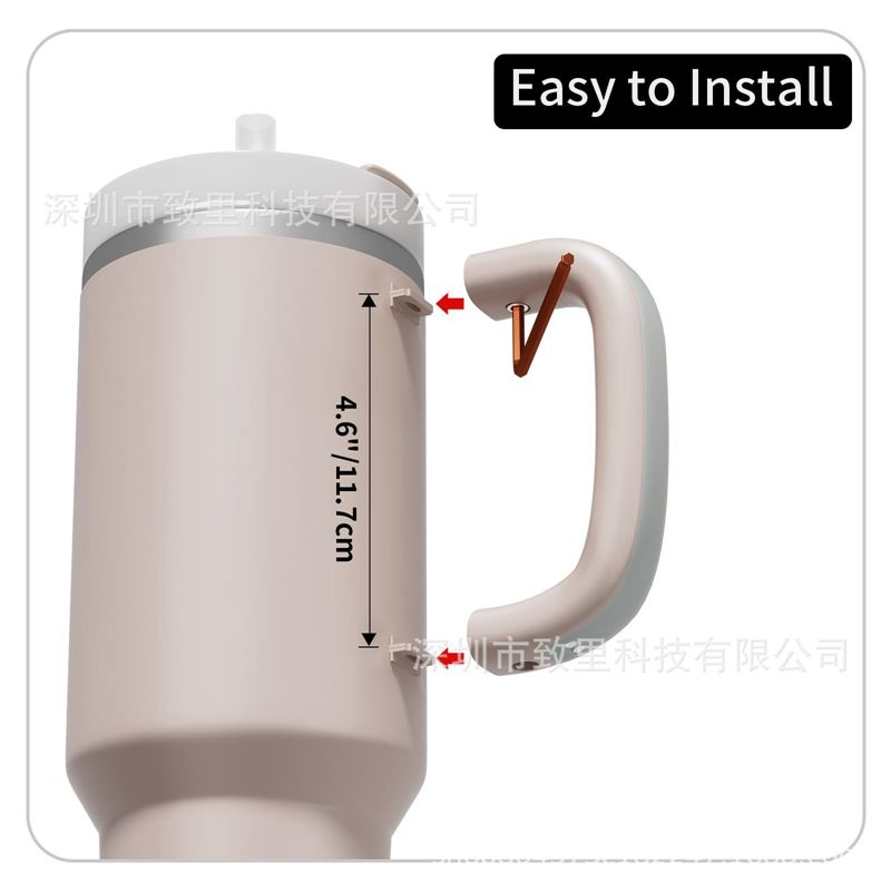 Luminous Stanley water cup colorful handle, creative and interesting multi-color handle