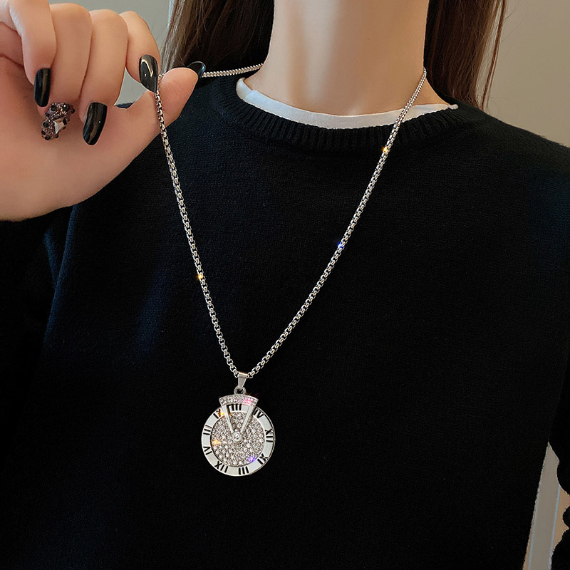 3232 Men Jewelry Rotatable Digital Number Pendent Creative design Necklace for Men Fashion Sweater Chain Necklace