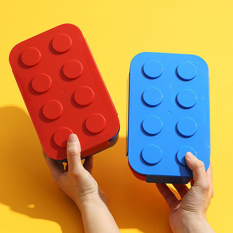 Building Block Lunch Box Picnic Box Children's Salad Box Lunch Box Fruit Box Microwave Heating Kitchen Dining Storage Travel To-Go Food Containers