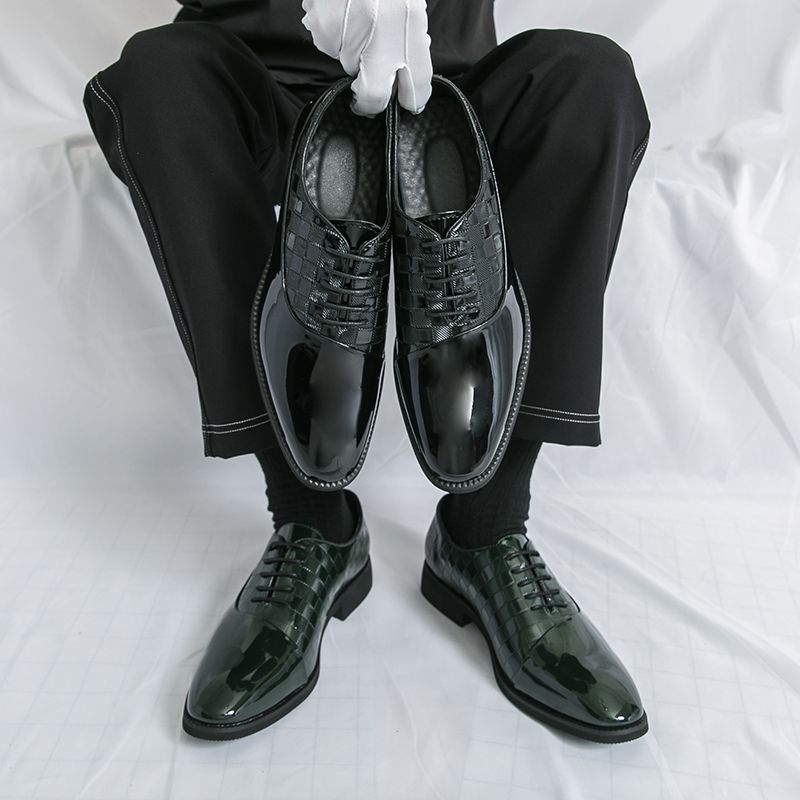 Men Patent Leather Formal Shoes Man Luxury Elegant Dress Shoe Male Footwears The Suit For Official Office Wedding Party Business