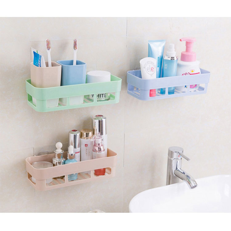 Bathroom racks Kitchen wall hanging wall-free perforation racks Shower rack bath essentials shampoo spice rack