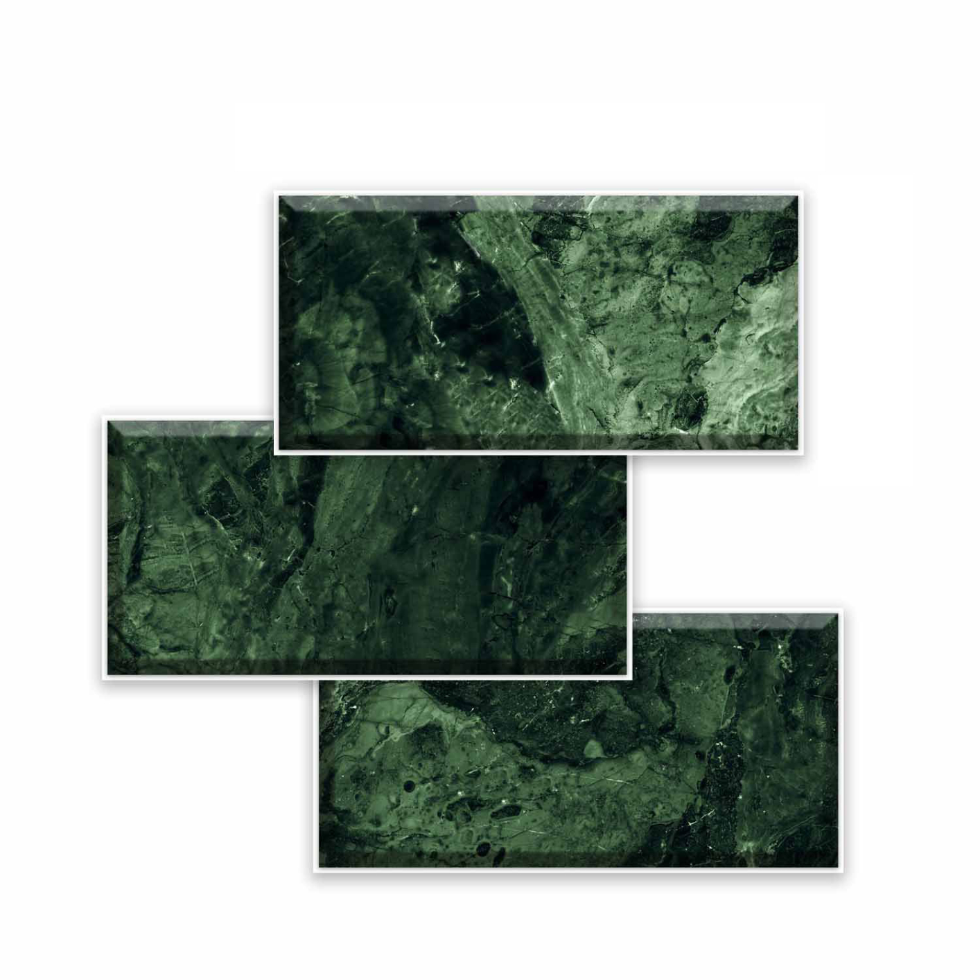 UB086 Green Brick DIY PVC Backsplash Tile Floor Sticker Furniture Waterproof Fireplace Bathroom Sticker
