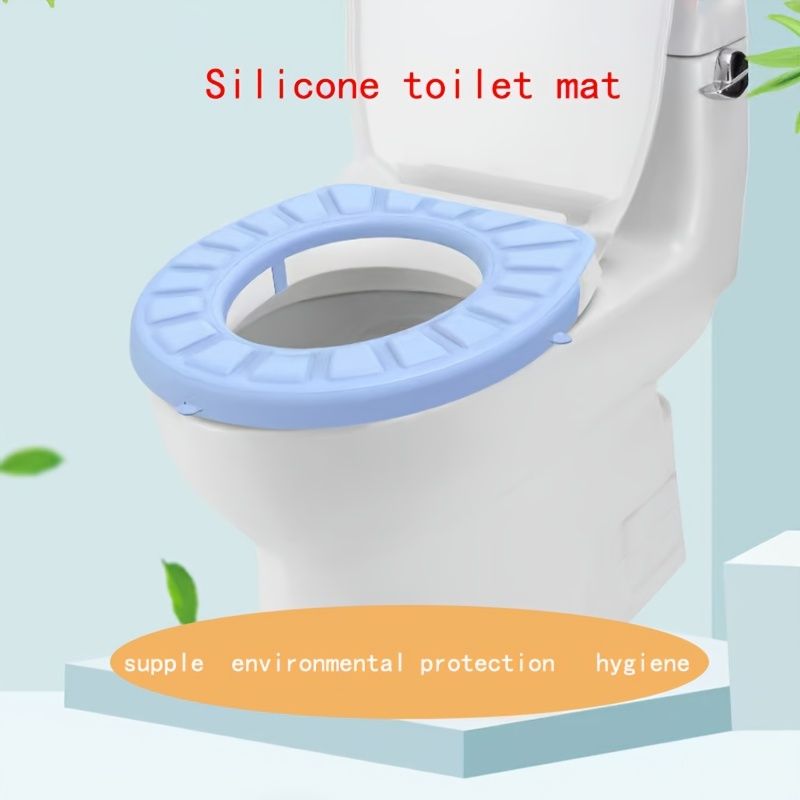 Toilet seat, toilet four-season wash-free universal cushion, silicone suction cup toilet seat