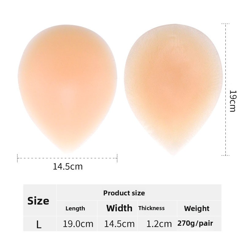 Self-adhesive silicone hip padding with water drop shape. Slimming and showing a thin waist, highlighting the waist-hip ratio. Hip padding for thickening and shaping.