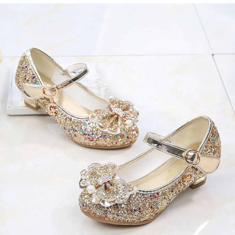 Dress Shoes Girls' High Heels Princess Shoes New Spring Autumn Children's Shoes Performance Shoes Girl's Crystal Shoes