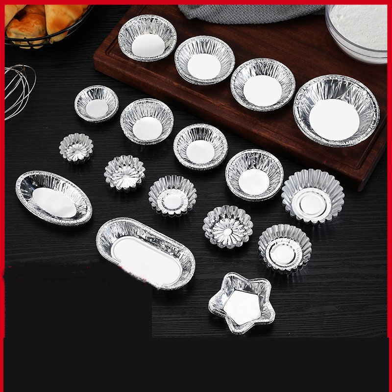 Tart cups tinfoil cups aluminum foil bottom tray baking mold disposable pudding chrysanthemum marigold muffin rice cake cup
