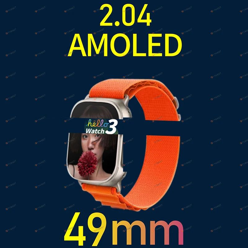 【Afrilinker-recommend】New Hello Watch 3 Plus Ultra Smartwatch AMOLED 4GB IWO Watch 9 Reloj ChatGPT NFC Smart Watches for Men Women 2024