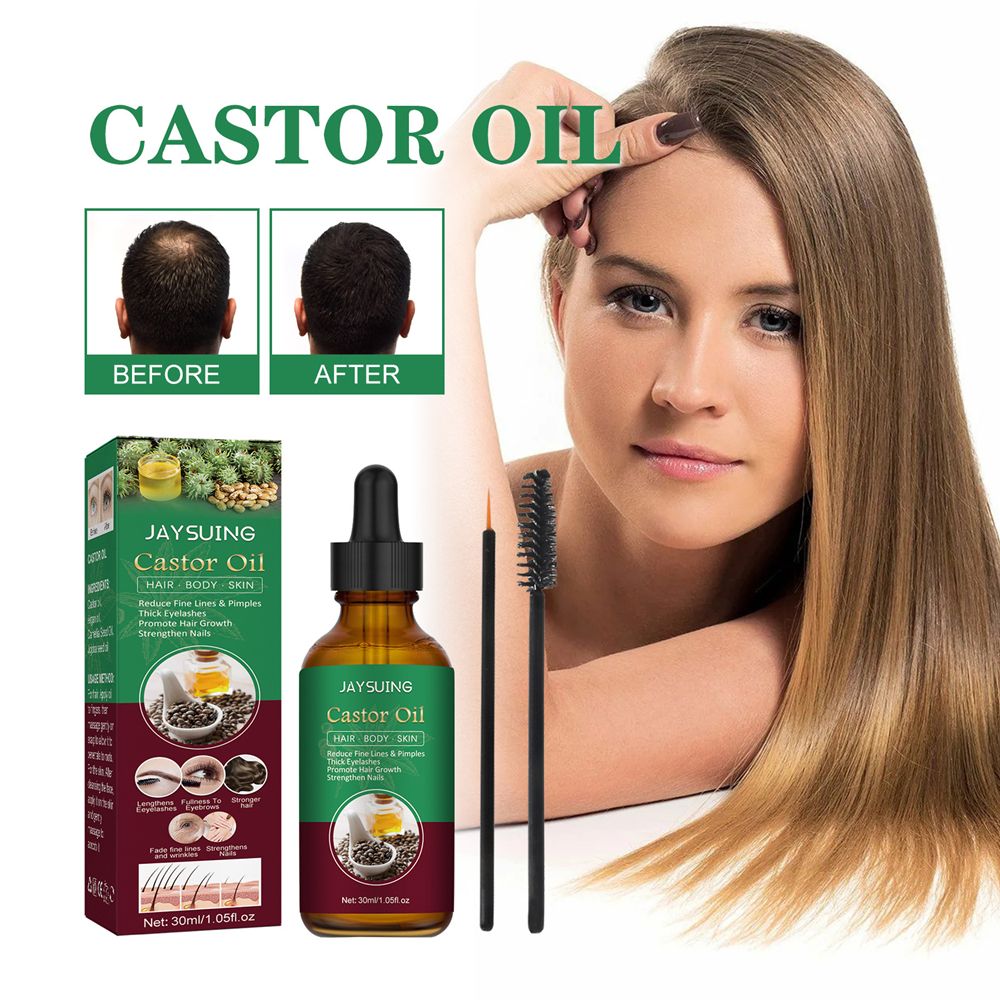 Black Castor Oil for Hair Growth, Eyelashes and Eyebrows, Jamaican Castor Oil, Hair Oil and Body Oil - Moisturizing Massage Oil for Aromatherapy