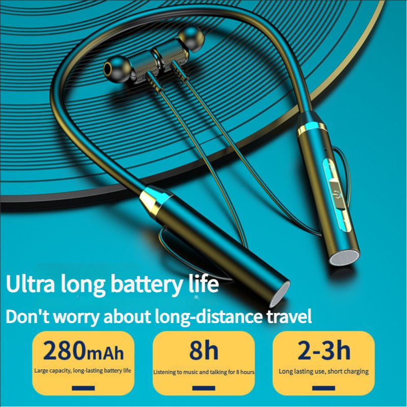 Carefully selected Bluetooth wireless earphones, neck-hanging sports dual-ear in-ear neck-hanging style, ultra-long standby battery life