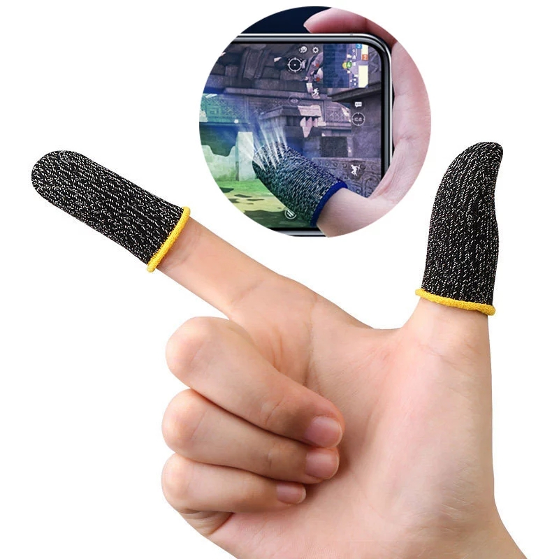 Gaming Finger Sleeve Breathable Fingertips Anti-Sweat Touch Screen Finger Cots Cover Sensitive TXTB1
