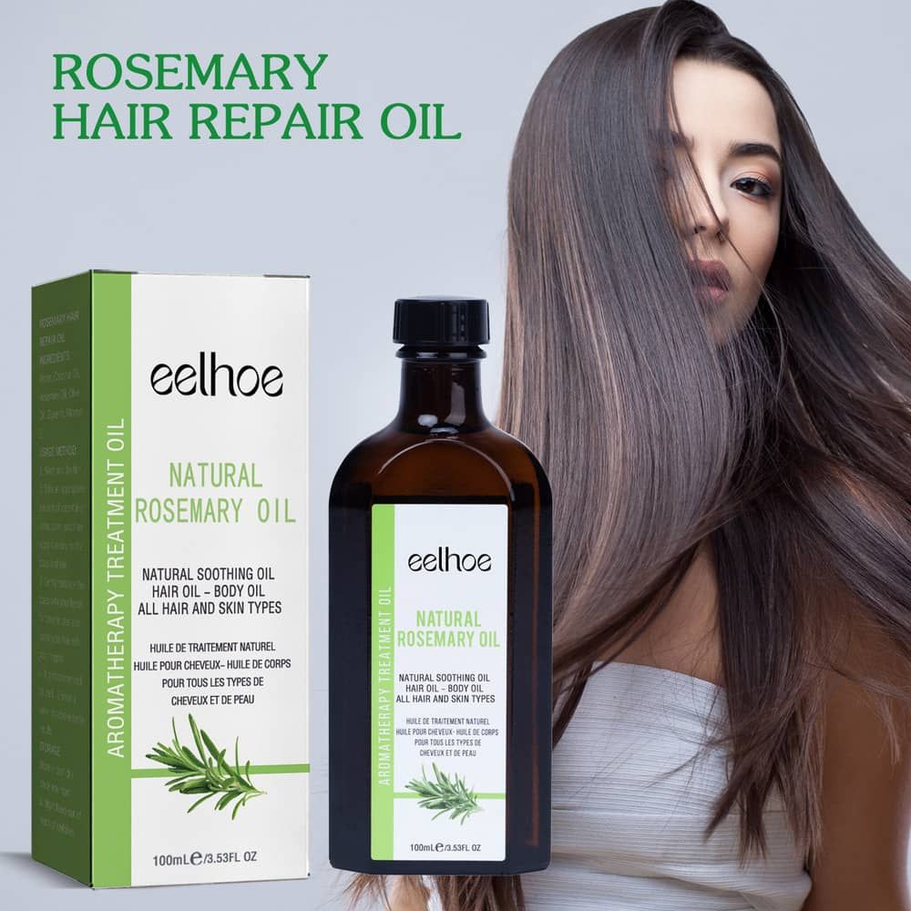 EELHOE Repair Perm Dye Hair Anti-frizz Long Lasting Soft Fragrance Care Essential Repair Damaged Hair Rosemary Hair Care Essential Oil