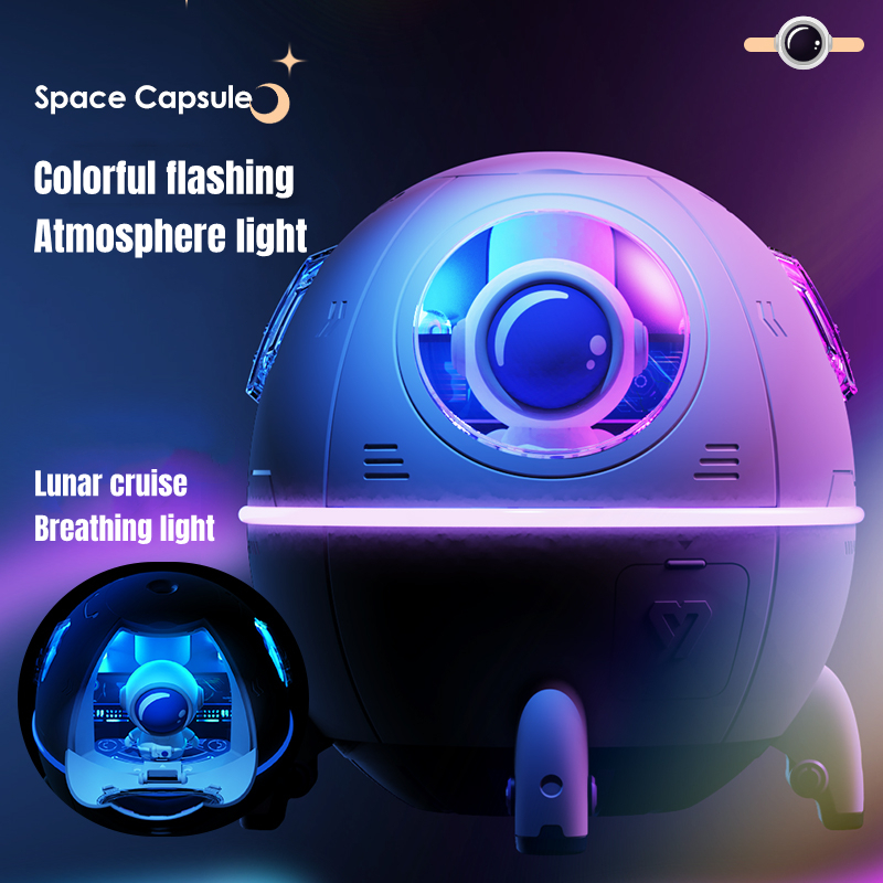 MJ046 New Astronaut Air Humidifier 220ml Electric Ultrasonic Aroma Essential Oil Diffuser Colorful LED Light USB Mist Sprayer Gifts