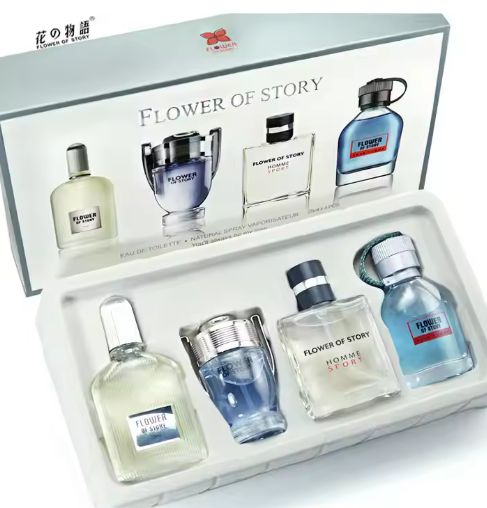 4PCS Men's cologne perfume, lasting, fresh, light, fragrant, 72 hours, men's flavor, student gift set