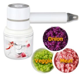 Electric Garlic Chopper, 3 in 1 Wireless Garlic Chopper Portable Hand Mixer USB Rechargeable, 3-Speed Adjustable Electric Whisk Cordless Handheld Mixer for Egg Beater, Baking & Cooking