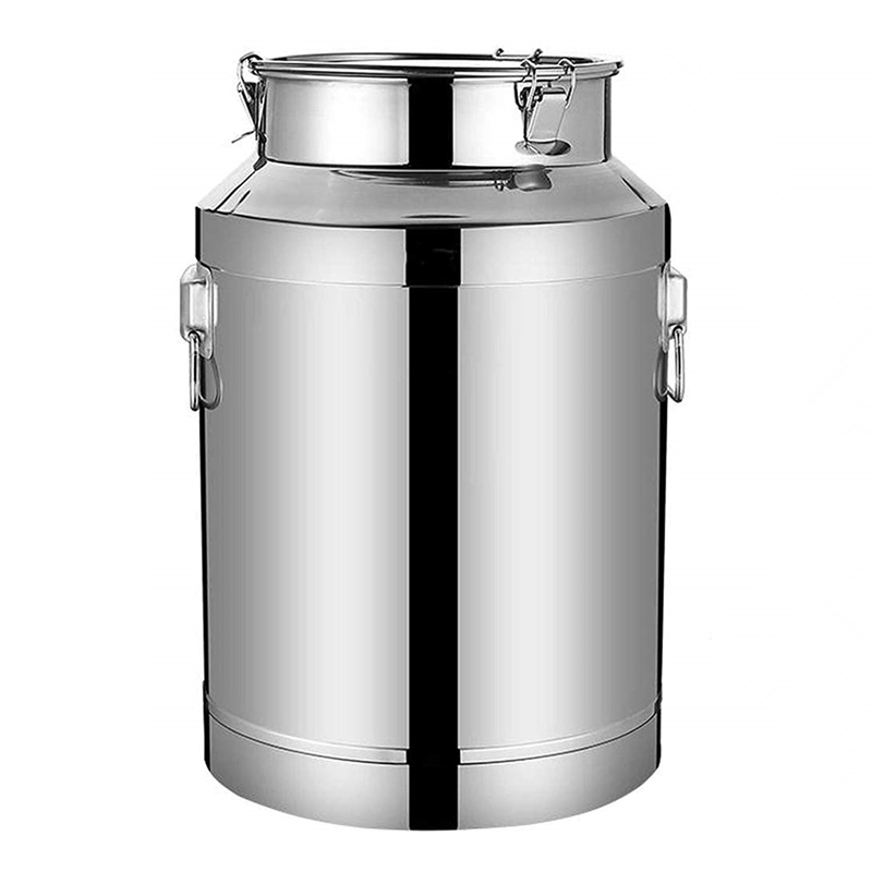 Milk Can Wine Pail Bucket Tote Jug Stainless Steel Fermenters Barrel with Sealed Lid Heavy Duty Oil Barrel Tea Canister Storage Pot,64L