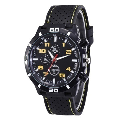 28029# Men Watch, Sport Analog Quartz Watches Silicon Strap Fashion Wristwatch for Men Students
