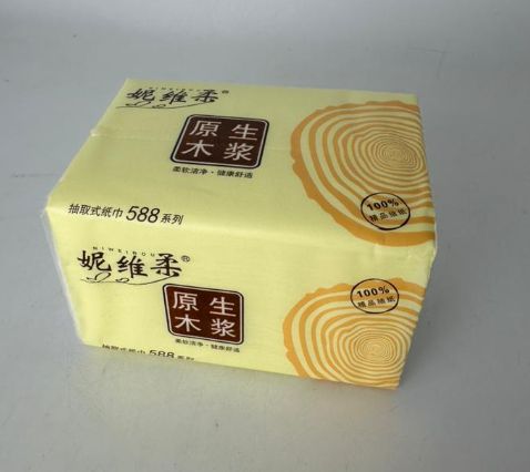 158PCS Primary Wood Pulp Healthy and Comfortable Tissue