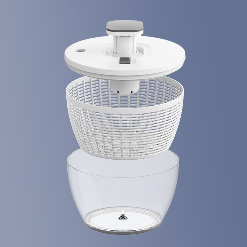 Press Type Vegetable Fruit Spinner Dryer Large Capacity Kitchen Salad Strainer Water Remover