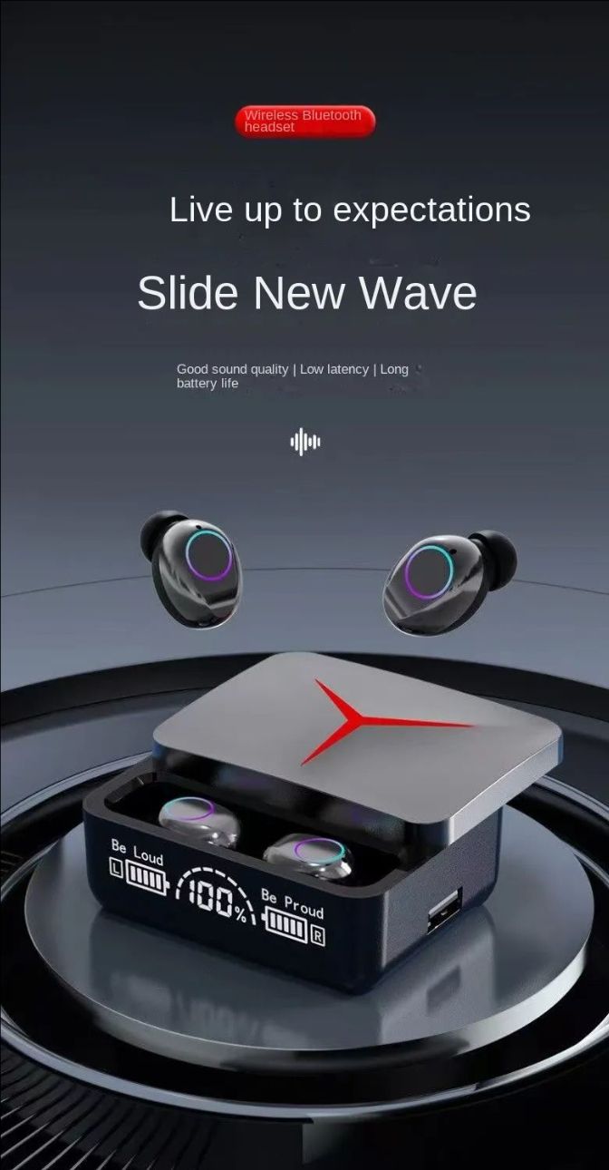 M90-PRO high-end slider wireless Bluetooth headset game call noise reduction and long battery life Huawei Apple GM