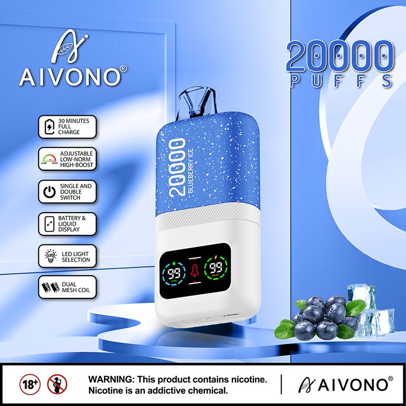 10 pcs 20K Vape-20000 puffs Vape Disposable e-cigarette Puffs 5% or 2% 20000 puffs Cool Mint OEM 600~25K PUFFS Watermelon ice Blueberry ice