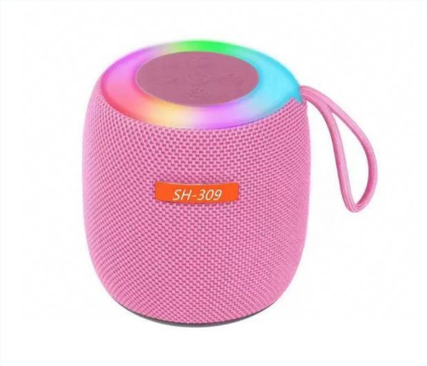Portable Bluetooth Mini Subwoofer Hifi Pink BT Speakers With RGB Flashing