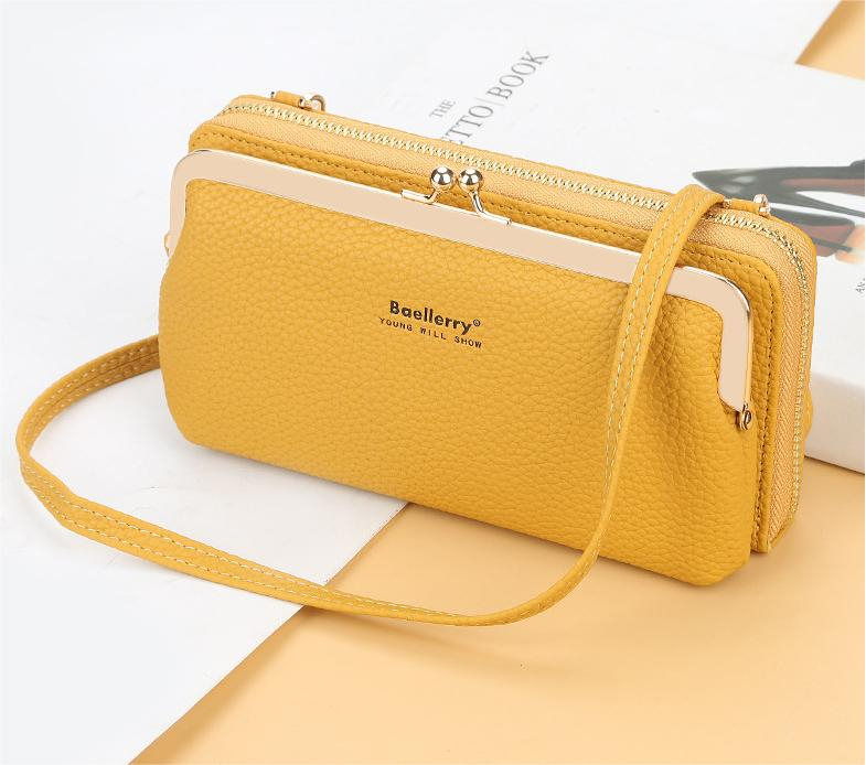 N8599 Women's Fashionable Pebbled Large-Capacity Zipper Crossbody Bag