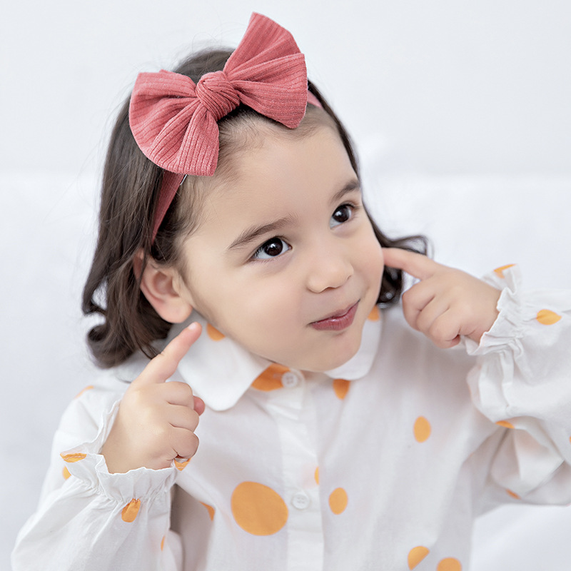 15Piece Assortment Baby Nylon Headbands Hairbands Hair Bow Elastics for Baby Girls Newborn Infant Toddlers Kids