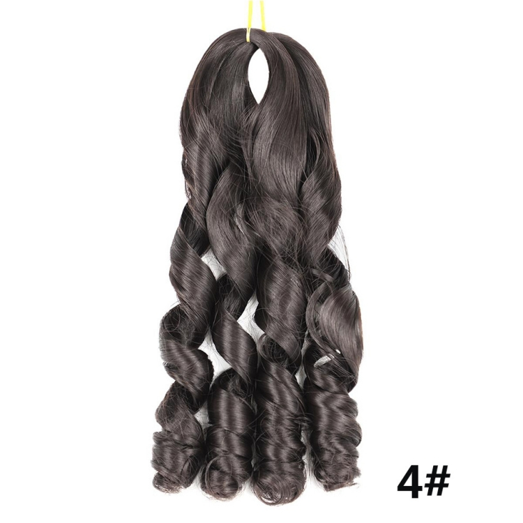 Wigs female beauty care hair dressing loose wave crochet hair braids big roll Big Waves Wig dreadlocks Big braid CRRSHOP women brown black grey wine red Chemical fiber hair 20inch 50cm long color # 04