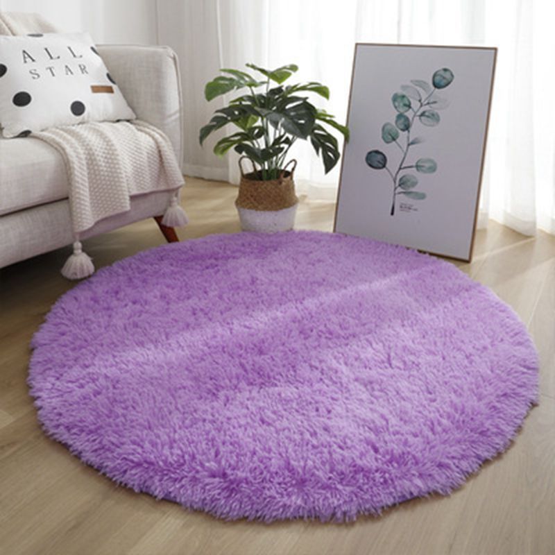 Circular carpet ，Silk wool carpet, floor mat, long hair, circular floor mat, bedroom bedside blanket, thick floor mat CRRSHOP free shipping white ,beige,grey,green,wine red ,blue ,coffee,Multiple colors Anti slip design