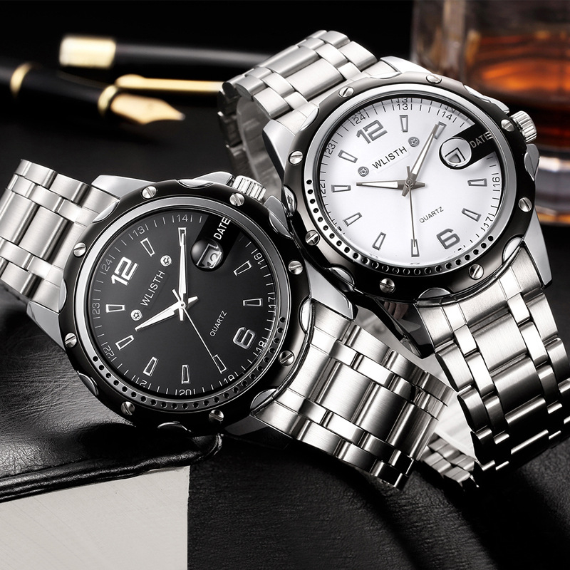 S504 Men's Vintage Steel Band Waterproof Watch Business Quartz Watch