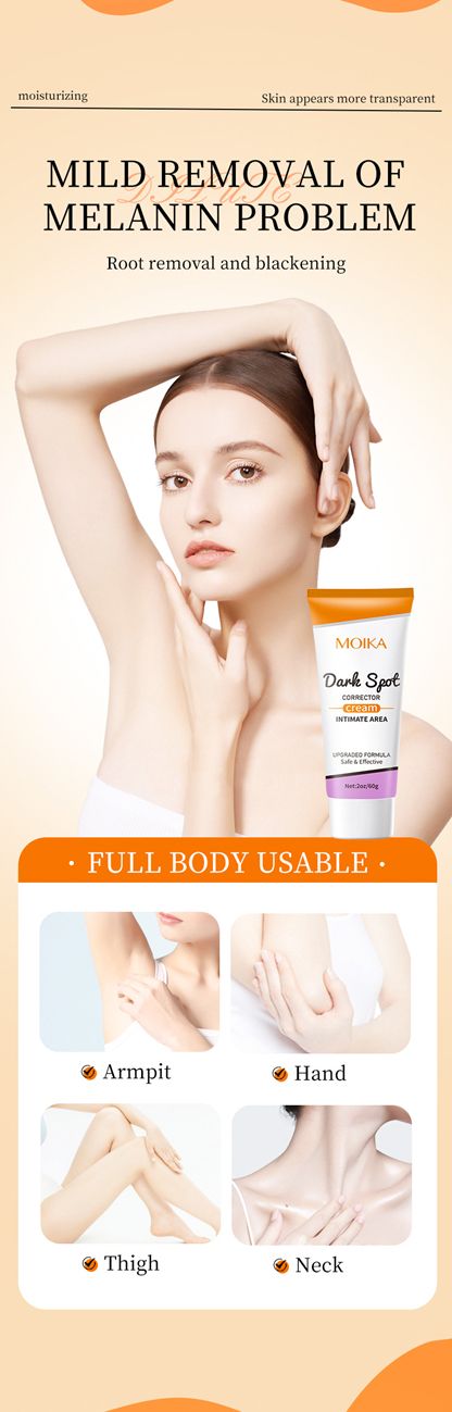 MOIKA Underarm Brightening Repair Cream Hydrates and Nourishes the Skin