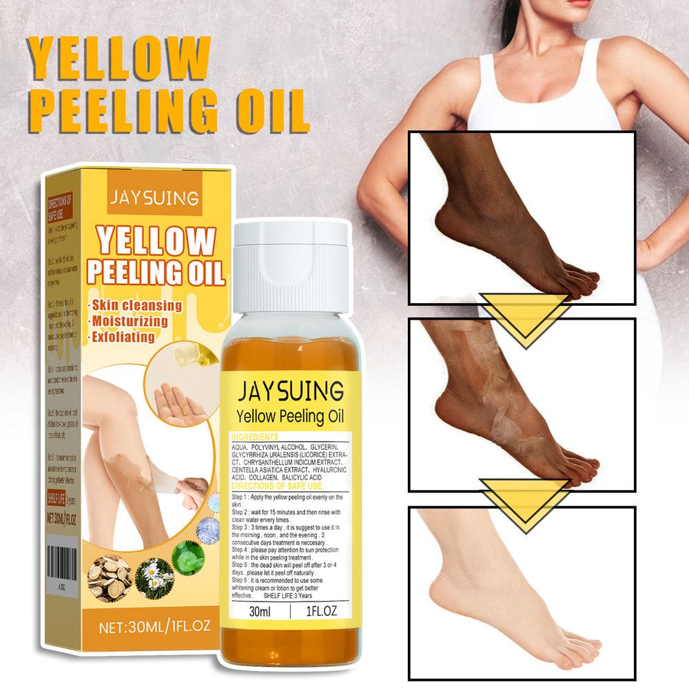 Jaysuing Original Yellow Peeling Oil Body Cleansing Moisturize Hydrate Tender Smooth Repair Lasting Natural Body Care Beauty Product