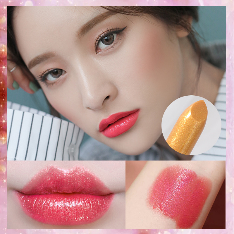 Light purple lipstick CRRshop free shipping female hot sale Dragon Fruit Colorless Lipstick Rose Red Rose Purple Student Color Changing lipstick Barbie Pink Lipstick 