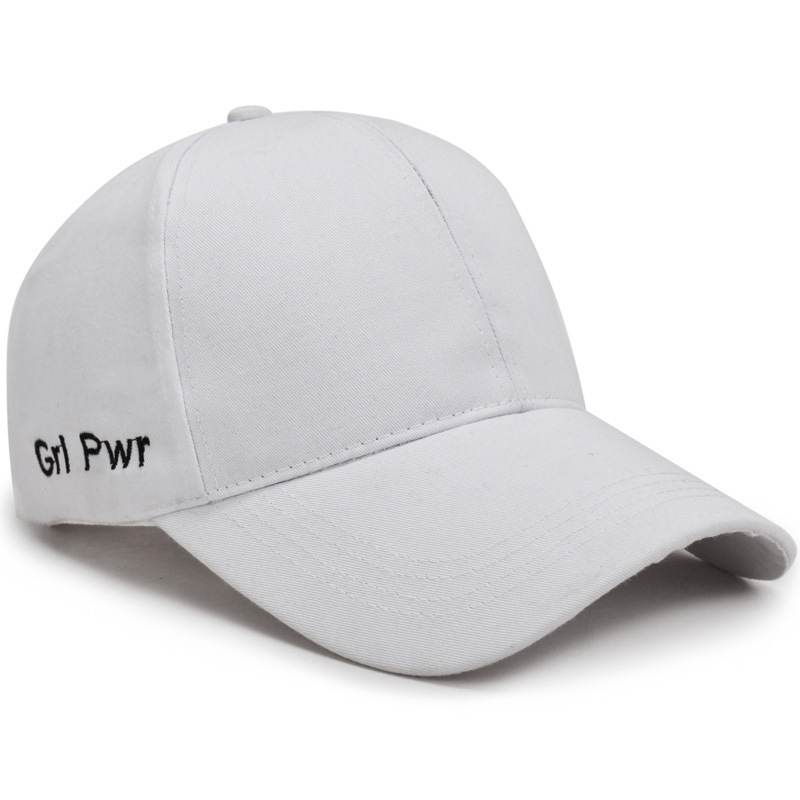 ins hat female spring and summer letters embroidered baseball cap male tide Korean version of the couple curved eaves cap washed cotton duck tongue cap