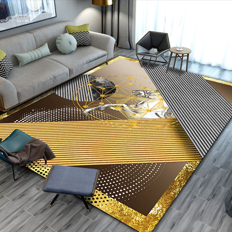 Colorful crystal velvet feather carpet, living room floor mat, sofa coffee table mat, bedroom bedside blanket, study blanket, easy to clean