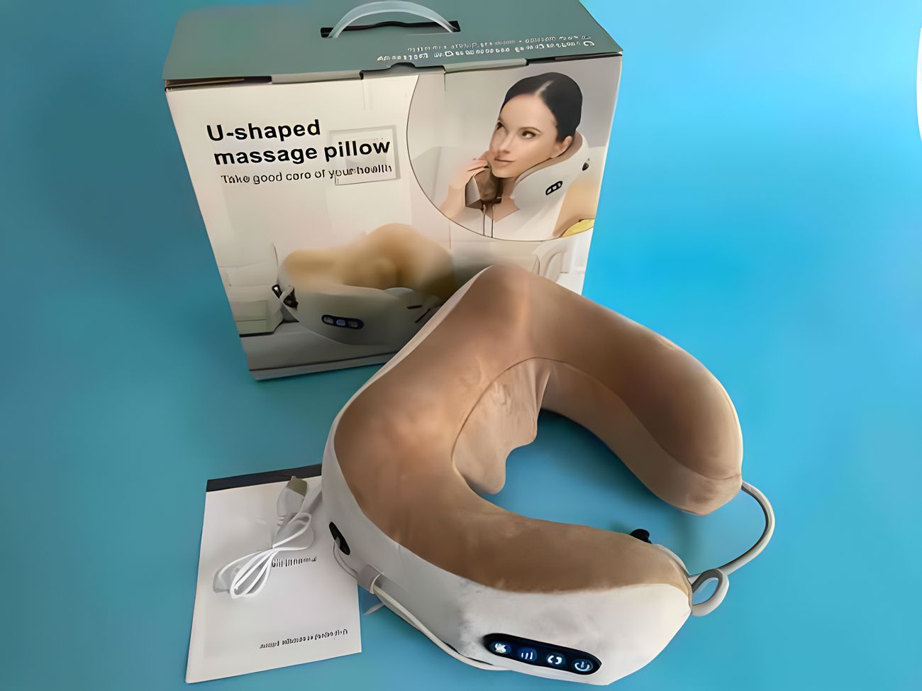 Kneading clip trapezius muscle kneading massage shawl cervical spine massage instrument neck knocking car household electric U-shaped pillow