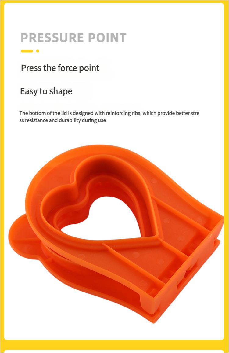 New heart-shaped automatic edge banding toast pocket bread making tool for home DIY sandwich cutting mold