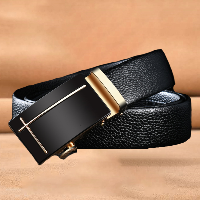Men Belts Automatic Buckle Belt Genune Leather Good Quality Belts For Men Leather Strap Casual Buises for Jeans